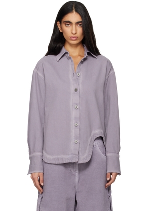 The Attico Purple Eliza Denim Shirt