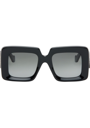 LOEWE Black Beveled Square Maxi Anagram Sunglasses
