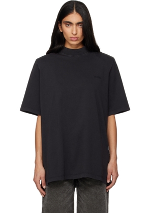 The Attico Black Padded Shoulder T-shirt
