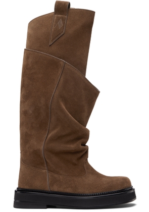 The Attico Tan New Robin Passeggiata Combat Boots