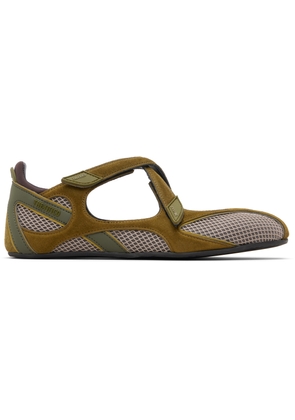 The Attico Khaki Floor 01 Ballerina Flats