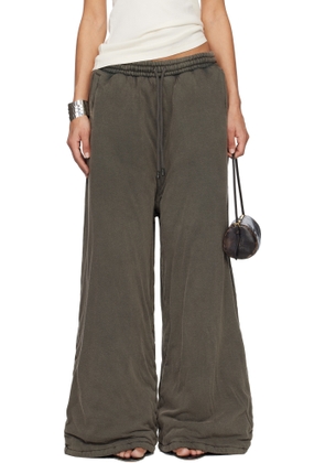 LU'U DAN Gray Wadded Bontans Sweatpants