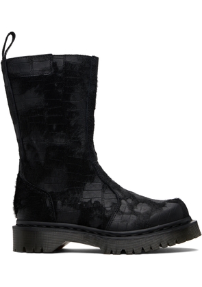 Dr. Martens Black Croc Rejena Boots