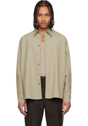 LE17SEPTEMBRE Beige Classic Wool-Blend Shirt
