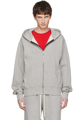 Les Tien Gray Heavyweight Zip Hoodie