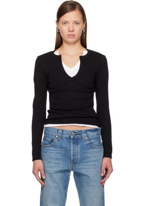 FLORE FLORE Black Iman Longsleeve T-shirt