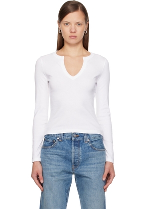 FLORE FLORE White Iman Longsleeve T-shirt