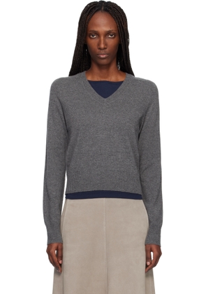 arch4 Gray Boston V-Neck Sweater