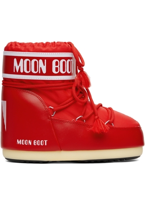 Moon Boot Red Icon Low Nylon Boots