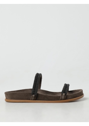 Flat Sandal BRUNELLO CUCINELLI Woman color Dove Grey