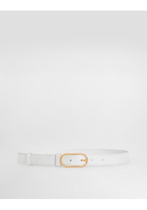 Dolce & Gabbana Calfskin Belt - Woman Belts White 85