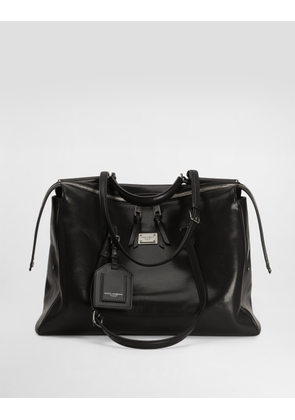 Dolce & Gabbana Vittoria Calfskin Bag - Man Crossbody Bags Black Onesize