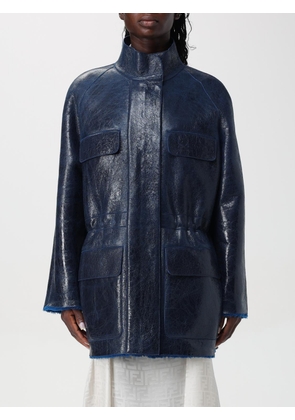 Jacket FENDI Woman color Gnawed Blue