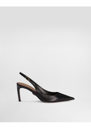 Dolce & Gabbana Polished Goatskin Slingbacks - Woman Pumps And Slingback Black 37.5
