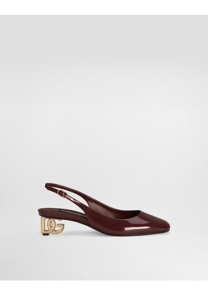 Dolce & Gabbana Patent Leather Slingbacks - Woman Pumps And Slingback Burgundy Leather 36
