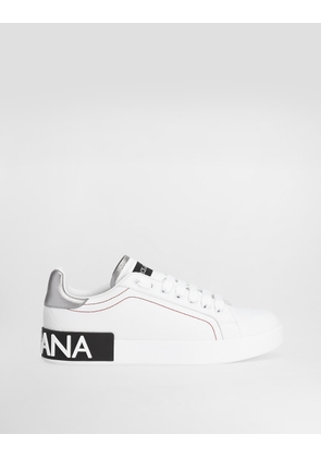 Dolce & Gabbana Calfskin Nappa Portofino Sneakers - Woman Sneakers White Leather 37.5