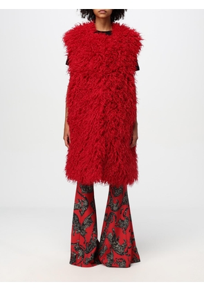 Fur Coat JUST CAVALLI Woman color Red