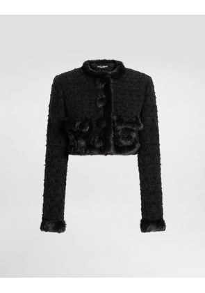 Dolce & Gabbana Single-breasted Mat Jacket - Woman Coats And Jackets Black 44