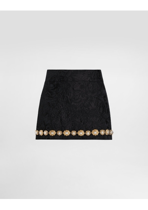 Dolce & Gabbana Brocade Miniskirt - Woman Skirts Black 46
