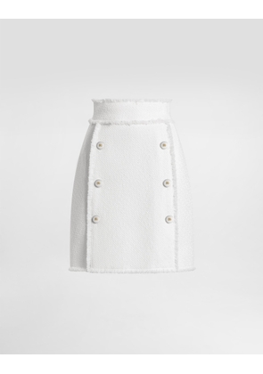 Dolce & Gabbana Rachel Tweed Skirt - Woman Skirts White 42