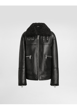 Dolce & Gabbana Shearling Jacket - Woman Coats And Jackets Black 38