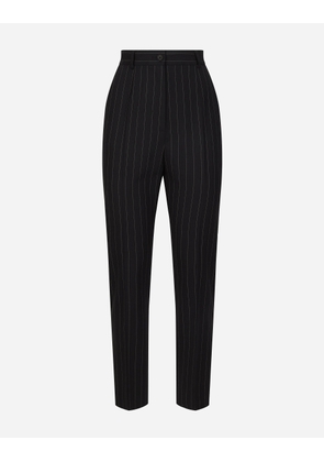 Dolce & Gabbana Tailored Pinstripe Wool Pants - Woman Pants And Shorts Multicolor 36