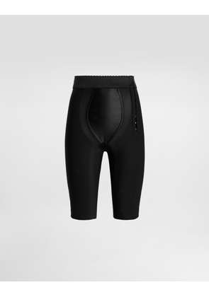 Dolce & Gabbana Stretch Satin Bike Shorts - Woman Pants And Shorts Black 40