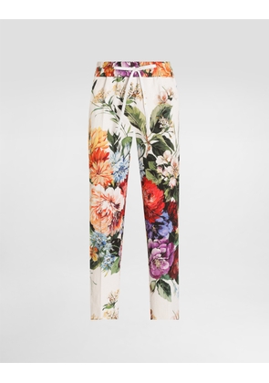 Dolce & Gabbana Flower Bouquet-print Trousers - Woman Pants And Shorts Print 50