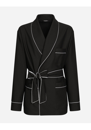 Dolce & Gabbana Wool Robe - Man Underwear And Loungewear Black 50