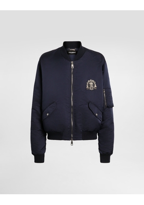 Dolce & Gabbana Duchesse Padded Bomber Jacket - Man Coats And Jackets Blue 54