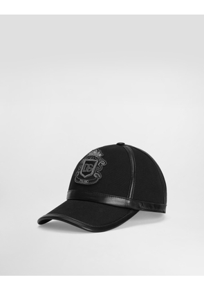 Dolce & Gabbana Canvas And Leather Baseball Cap - Man Hats And Gloves Black 59