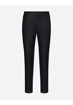 Dolce & Gabbana Chino Jeans With Pleats - Man Denim Multi-colored 56