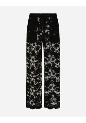 Dolce & Gabbana Pantalone - Man Pants And Shorts Black Lace 46