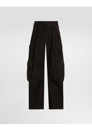 Dolce & Gabbana Faille Cargo Trousers - Man Pants And Shorts Black Fabric 50