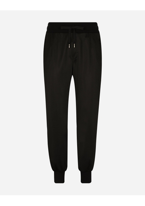 Dolce & Gabbana Technical Jersey Jogging Pants With Tag - Man Pants And Shorts Black Fabric 46