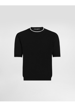 Dolce & Gabbana Cotton Crewneck Pullover - Man Black 50