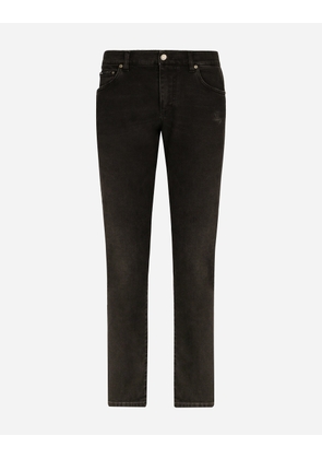Dolce & Gabbana Slim Fit Stretch Denim Jeans With Subtle Abrasions - Man Denim Multi-colored Denim 44