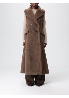 Fur Coat MAX MARA Woman color Brown