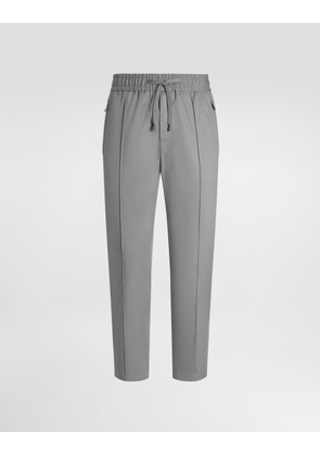Dolce & Gabbana Cotton Gabardine Jogging Trousers - Man Pants And Shorts Gray 46