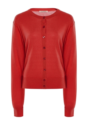 By Malene Birger Montie Knit Tencel-Wool Cardigan - Moda Operandi