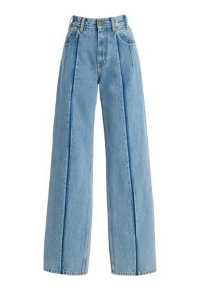 DARKPARK Lu Pleat-Effect Rigid High-Rise Straight-Leg Jeans - Moda Operandi