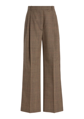 Róhe Prince of Wales Checked Mid-Rise Wool Trousers - Moda Operandi