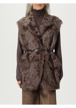 Fur Coat BRUNELLO CUCINELLI Woman color Brown