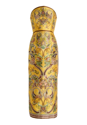 ALÉMAIS Exclusive Marion Strapless Printed Twill Midi Dress - Moda Operandi