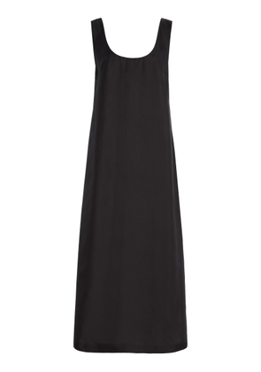 St. Agni Jordan Silk Twill Midi Dress - Moda Operandi