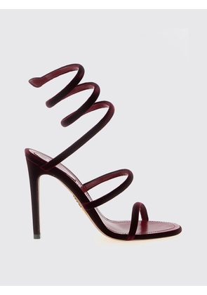 Heeled Sandal RENE CAOVILLA Woman color Burgundy