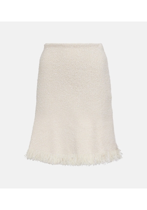 Chloe Fringed boucle miniskirt