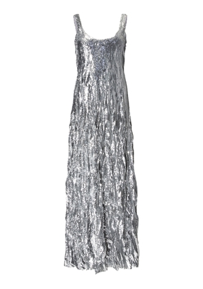 Marmar Halim Sequined Crinkled Silk Gown - Moda Operandi