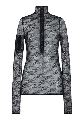 Courrèges Lace Mockneck Top - Moda Operandi