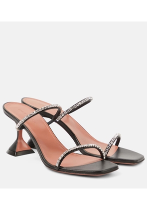 Amina Muaddi Gilda 70 embellished leather mules